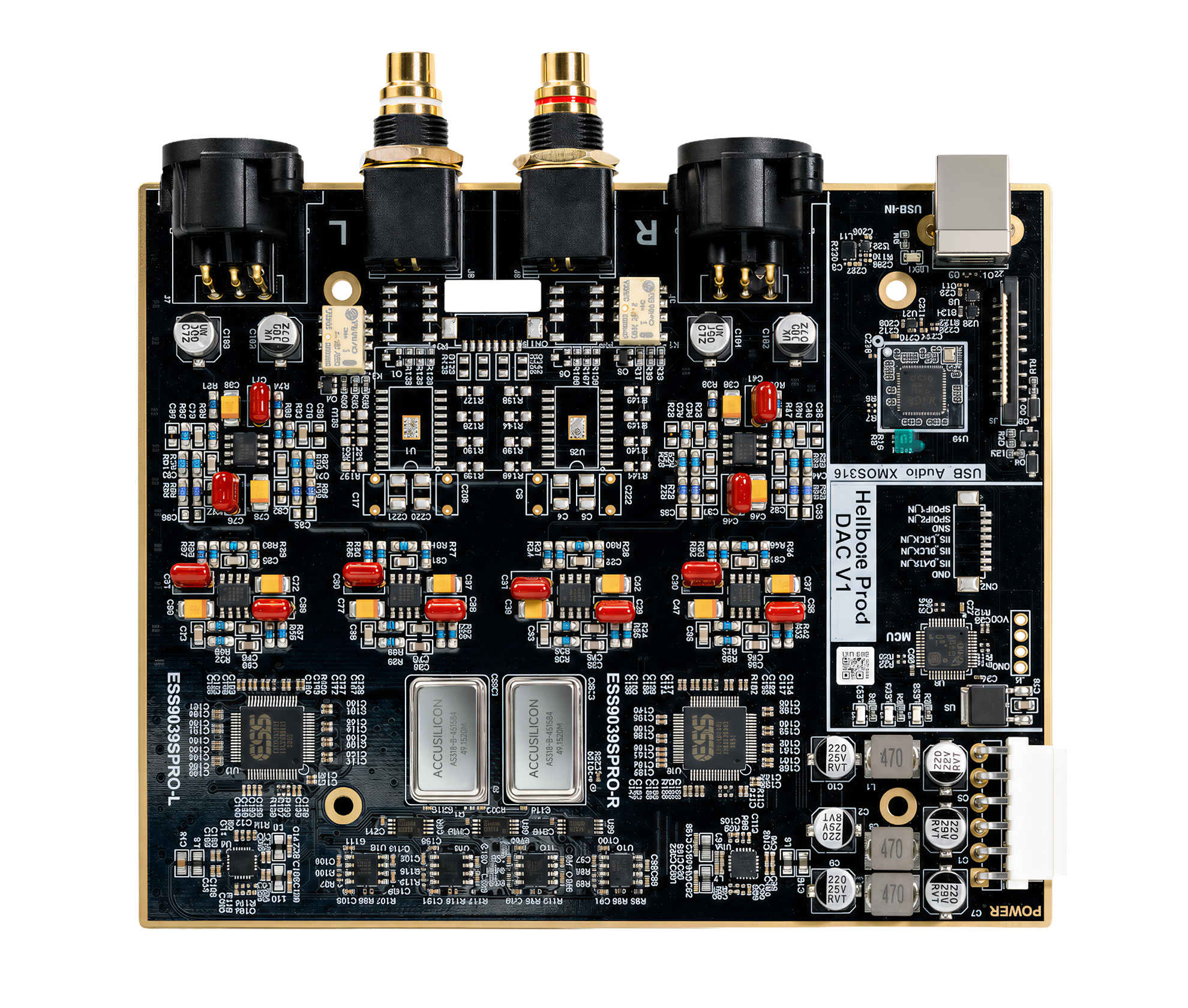 DMP-K8 Pro ESS9039SPRO DAC board with XMOS316 USB audio module