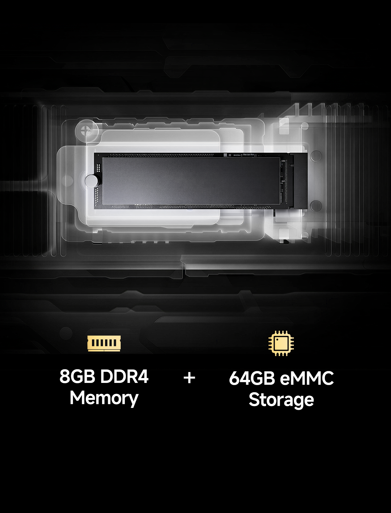 DMP-K8 Pro 8GB DDR4 Memory and 64GB eMMC Storage
