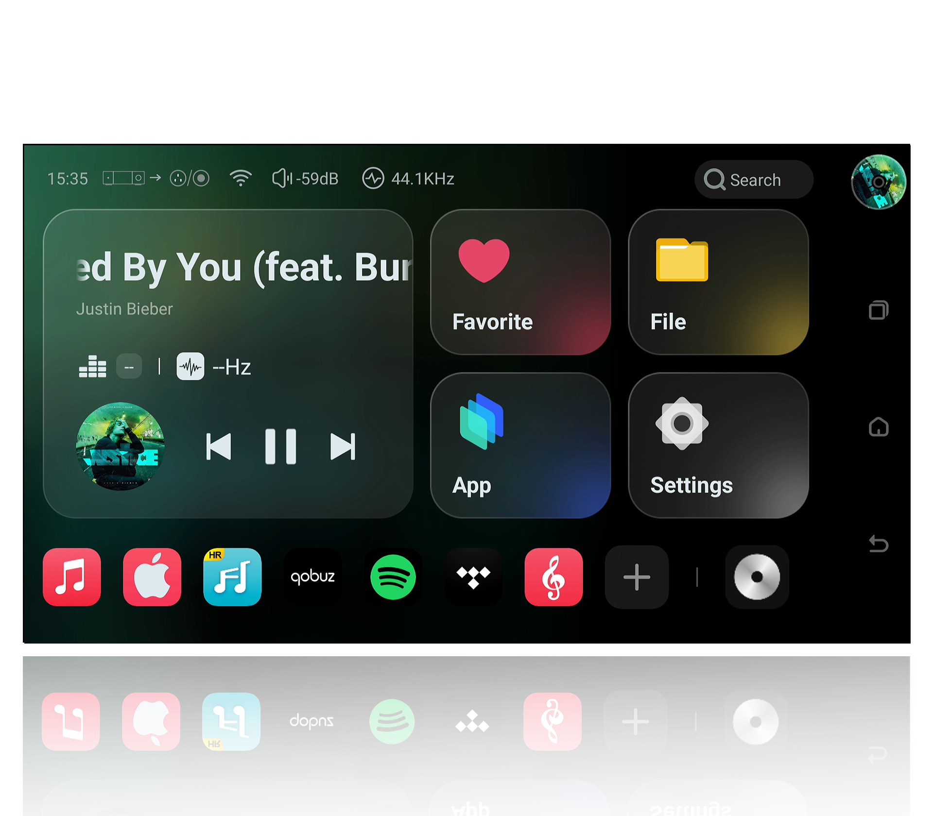 Home screen