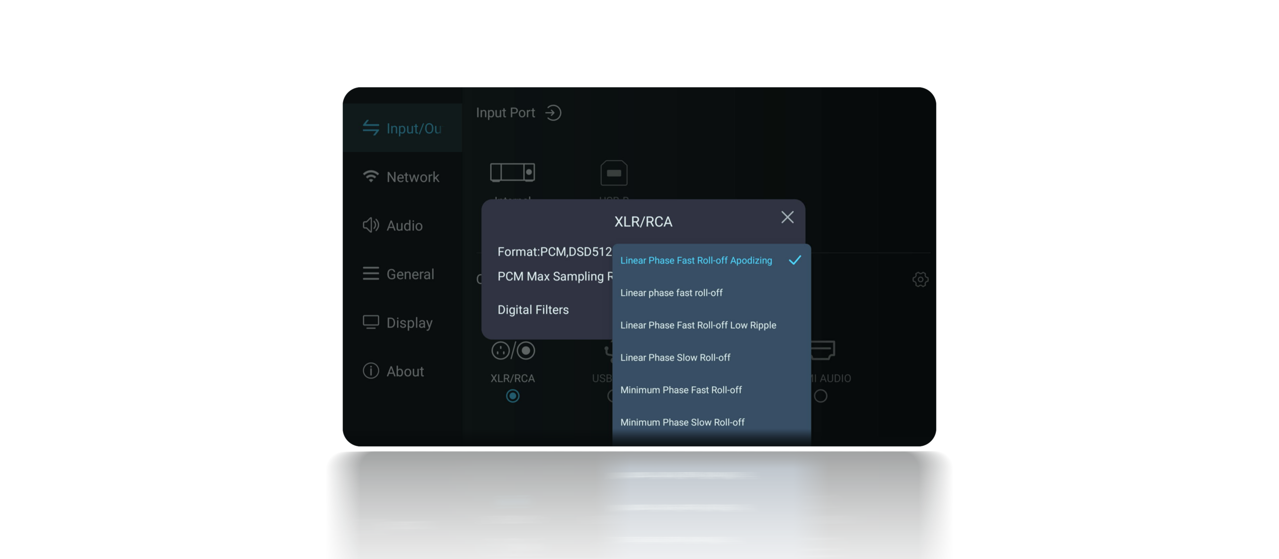 DAC filter modes