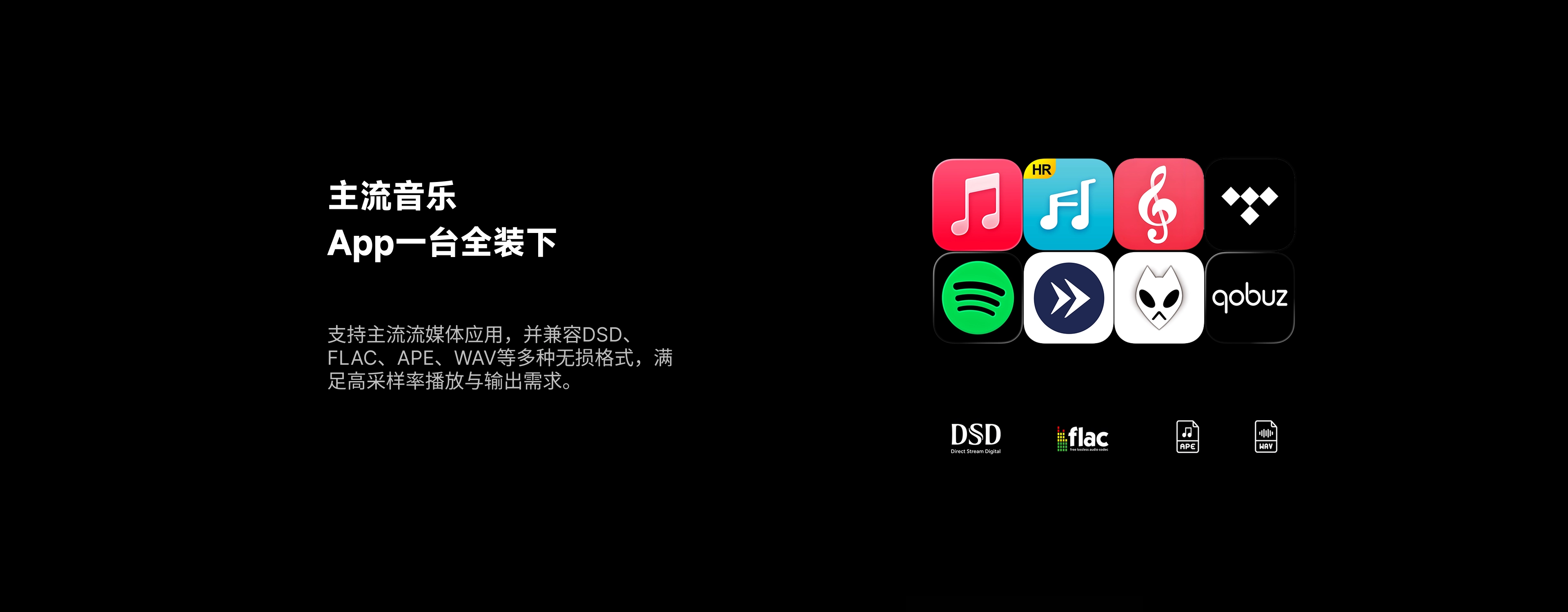 Music streaming apps supported by DMP-K8
