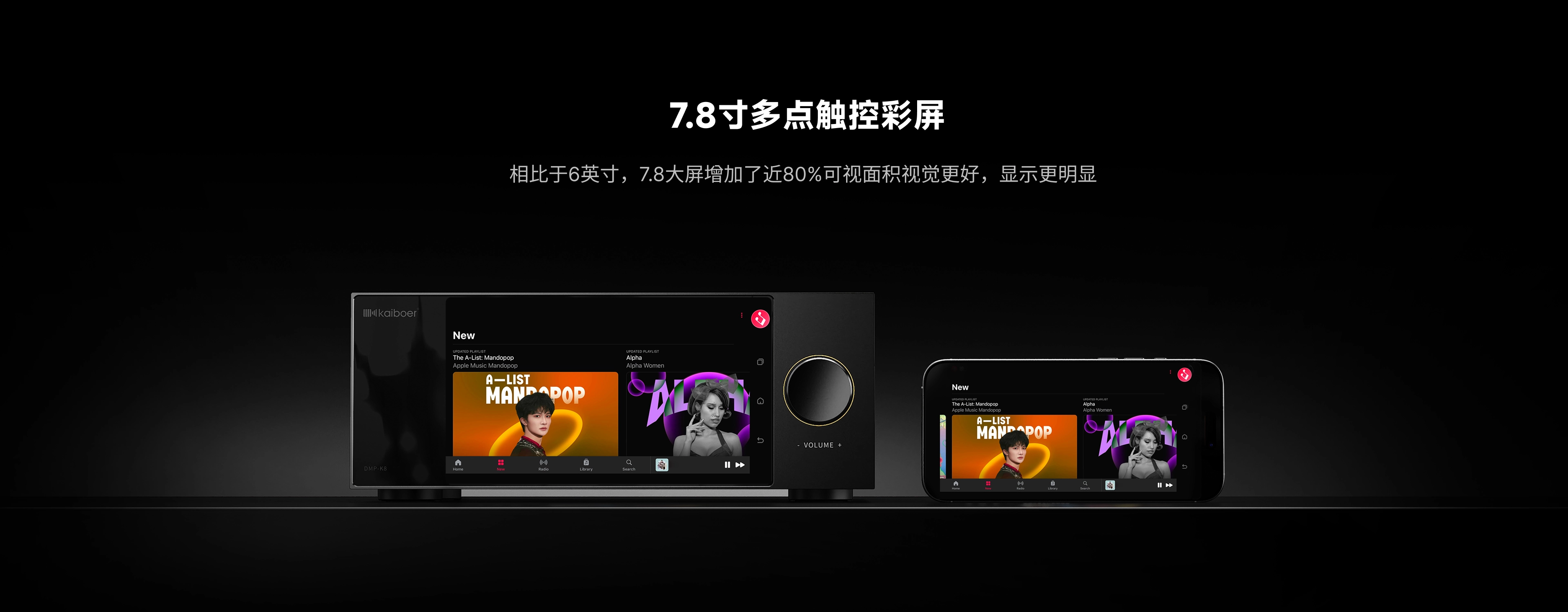 DMP-K8 7.8-inch multi-touch color display