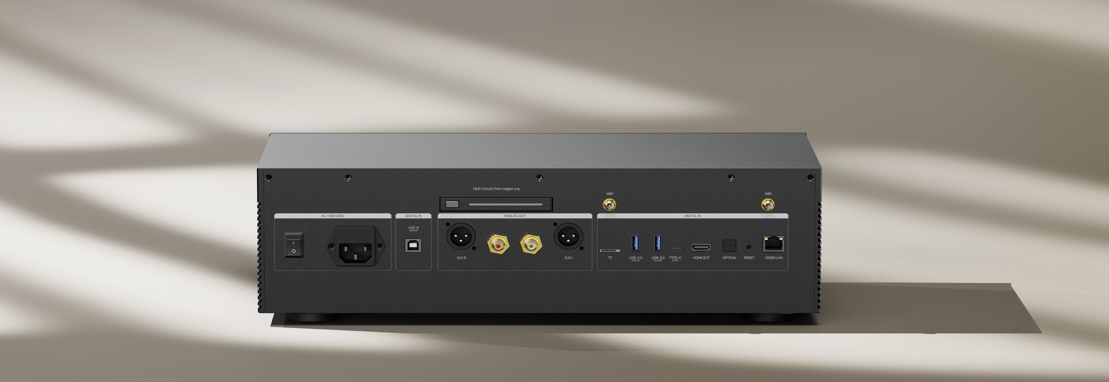 DMP-K9 PRO rear panel and full connection array