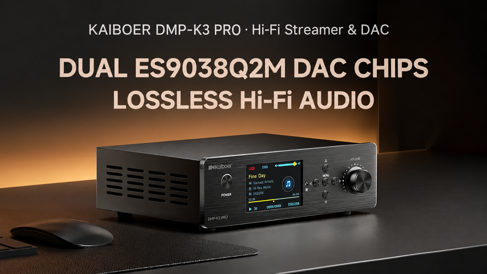DMP-K3 PRO Brings Integrated Hi-Fi to Desktops and Smaller Rooms
