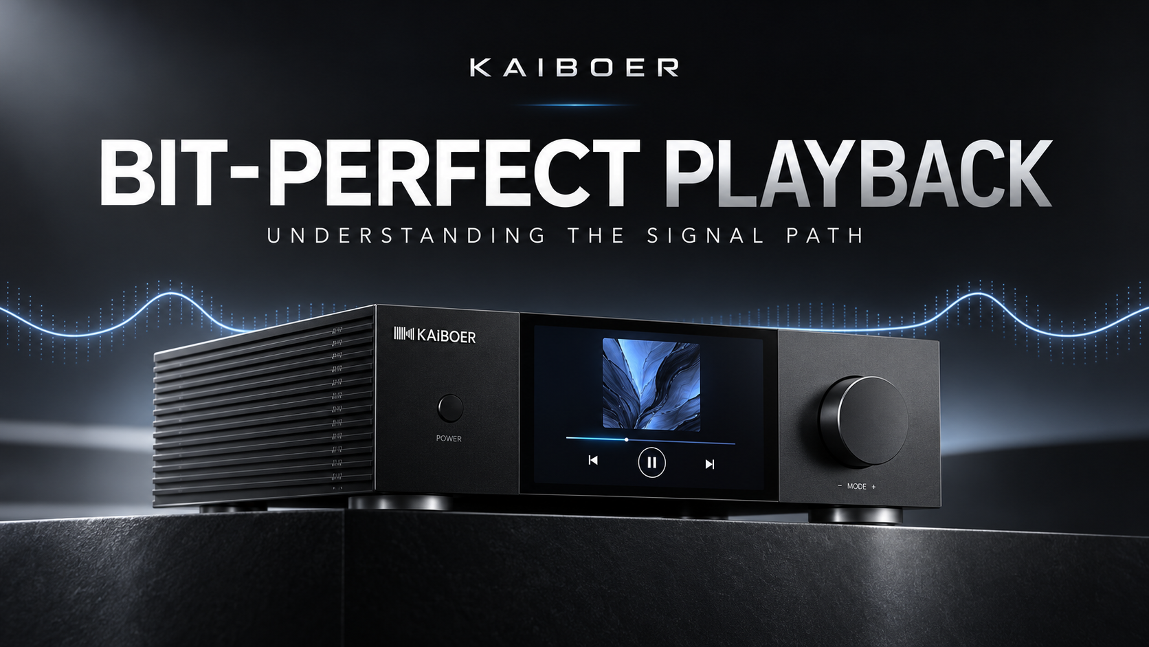 Bit-Perfect Playback and PureOS: Understanding the Signal Path — KAIBOER English editorial illustration