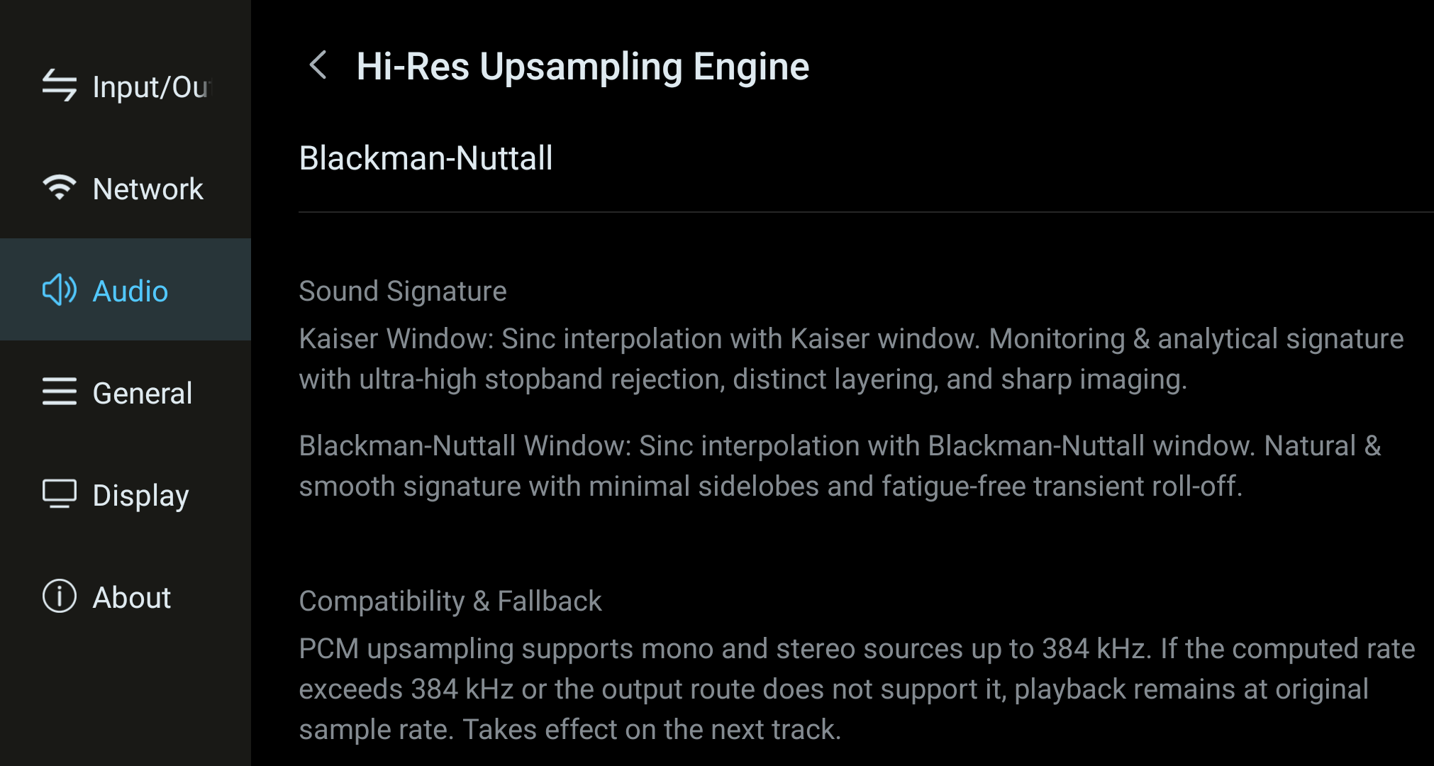 Resampling-algorithm description and compatibility information.