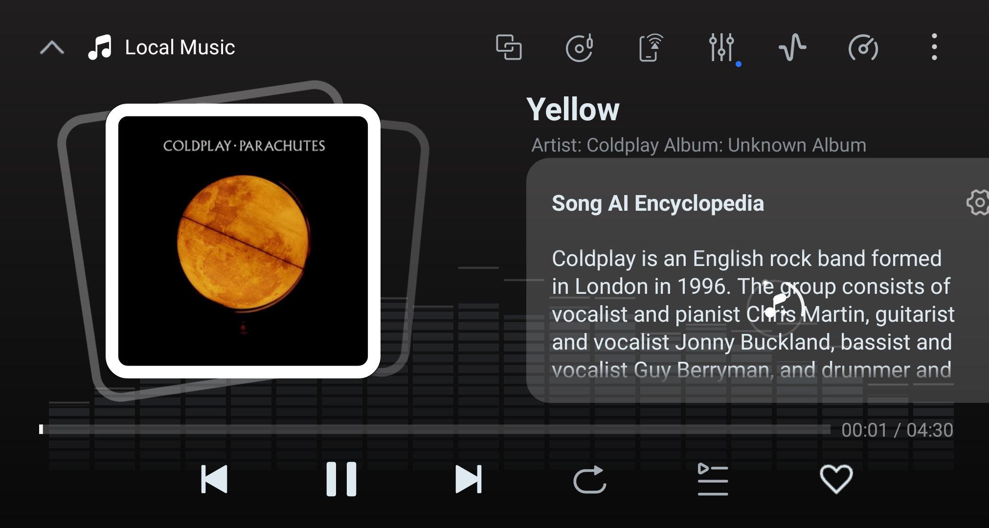 Song AI Encyclopedia searching state.